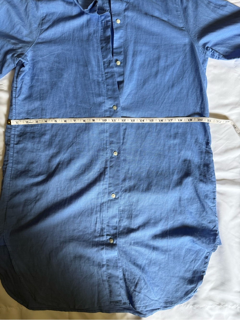 J. Crew Light Blue Linen Button-Down Shirt - Picture 6 of 7